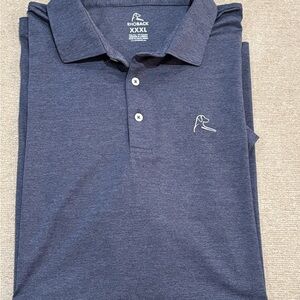 Rhoback Men's Heather Navy Polo with Subtle Logo